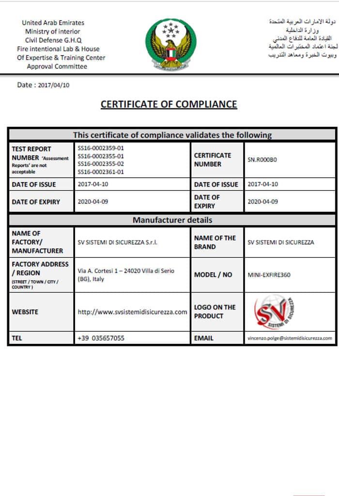 certificazioni antincendio