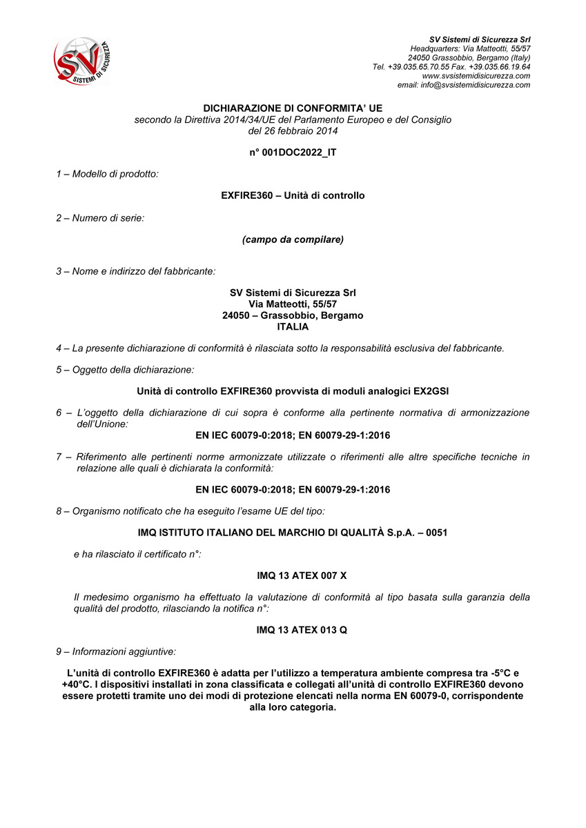 CERTIFICAZIONI ANTINCENDIO