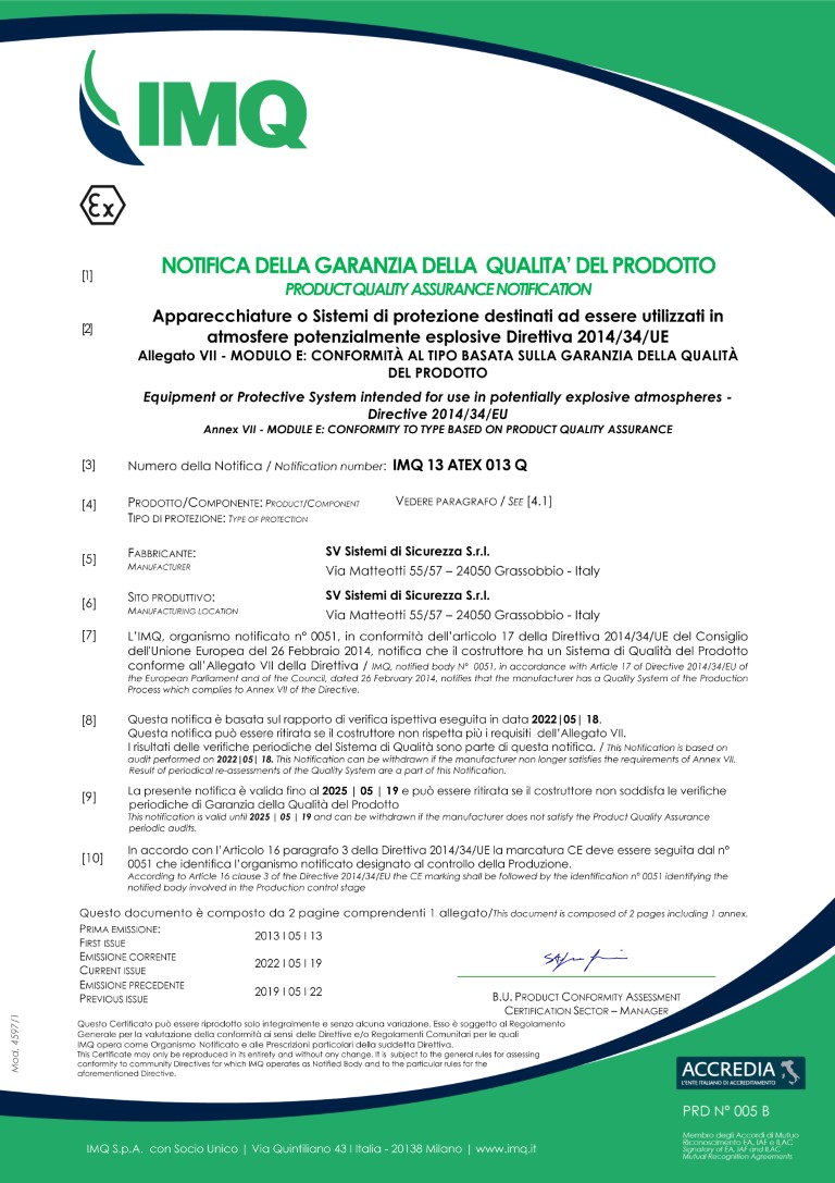 CERTIFICAZIONI ANTINCENDIO