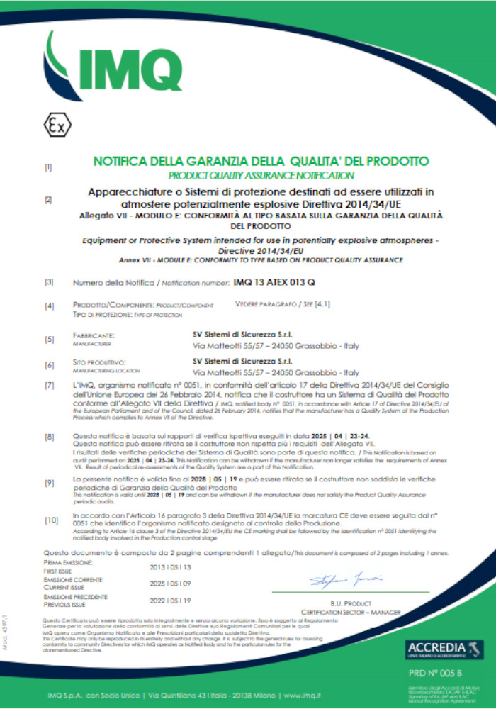 CERTIFICAZIONI ANTINCENDIO